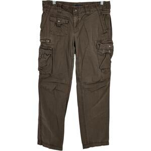 Vintage y2k Women's Brown Low Rise Gap Skater Punk Cargo Pants Size 8